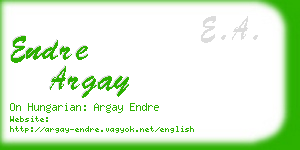 endre argay business card